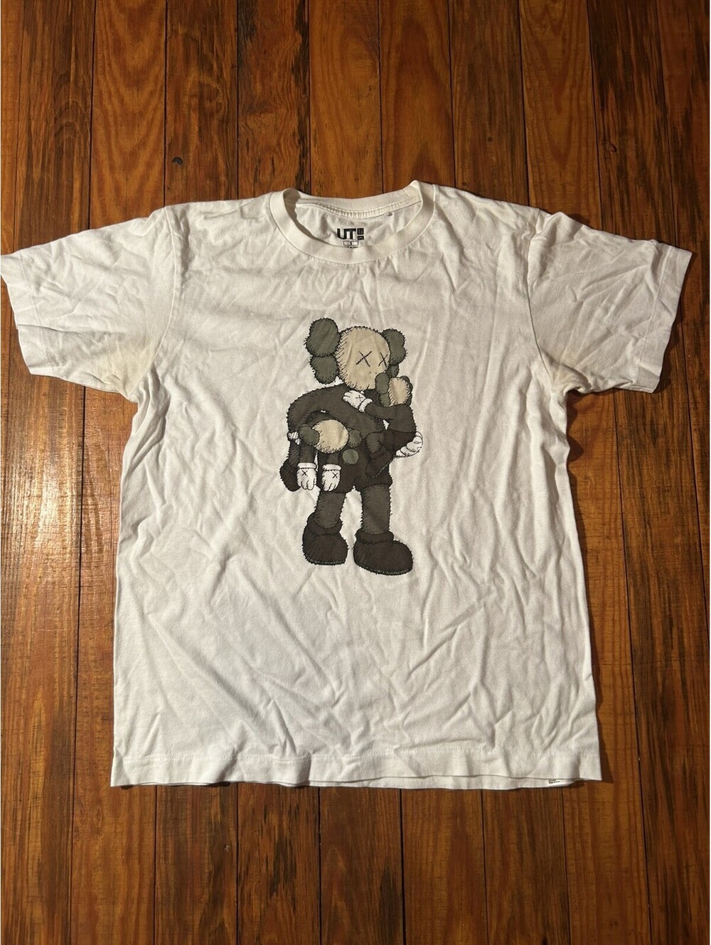 Kaws x Uniqlo Summer 2019 Clean Slate Shirt Size Large L Mens White Companion
